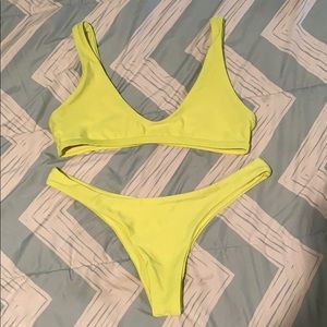 Neon yellow bikini set